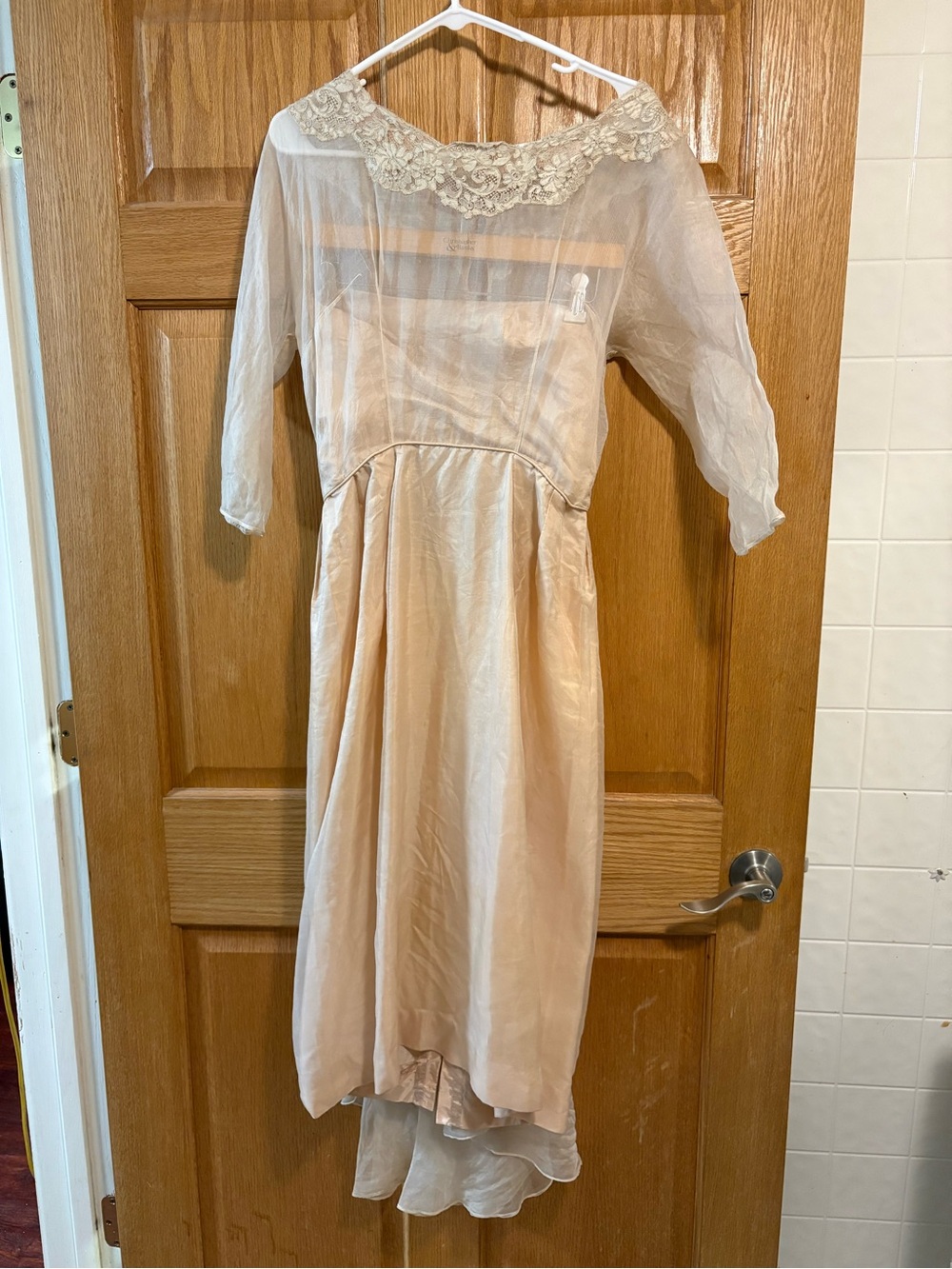 Vtg Mid-Century Ivory Formal Cocktail Dress Seymour Paisin Chicago Women’s 2 XS